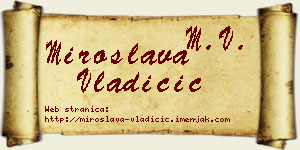 Miroslava Vladičić vizit kartica